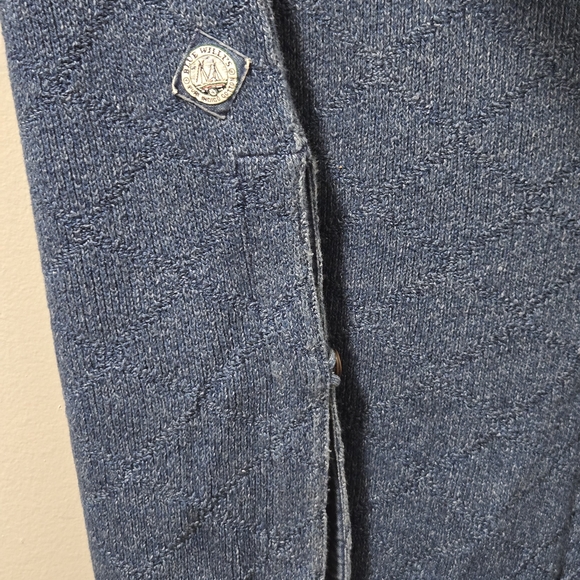 Blue Willi's Pure Indigo Cotton Knit Pencil Skirt Maxi Size XL Made In Denmark - Picture 13 of 16